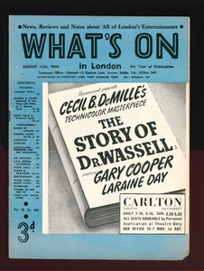 What's On No 458 Aug 11 1944