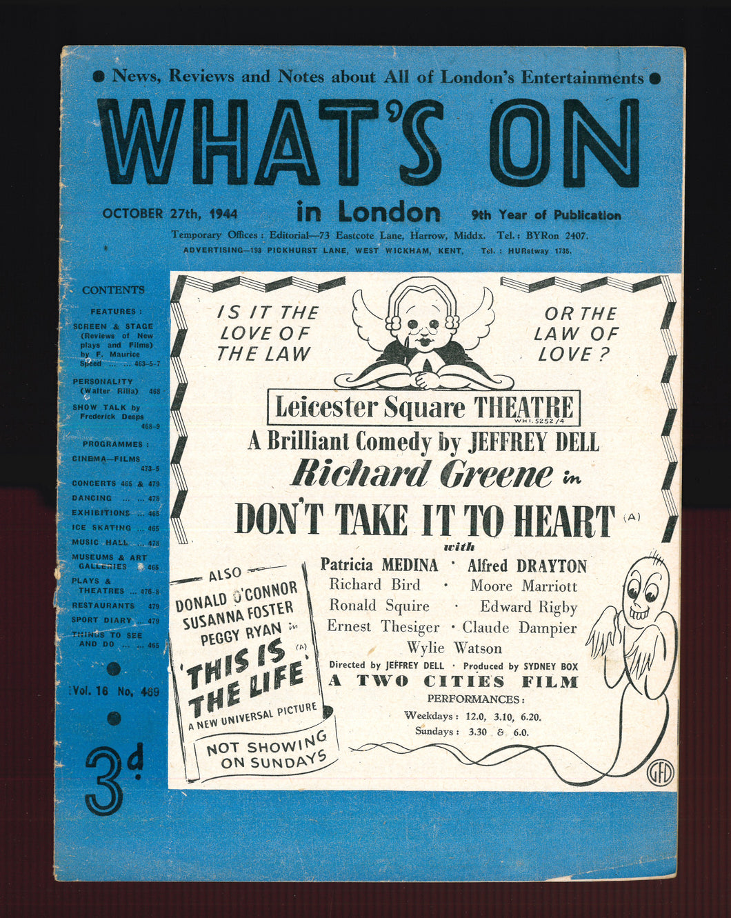 What's On No 469 Oct 27 1944