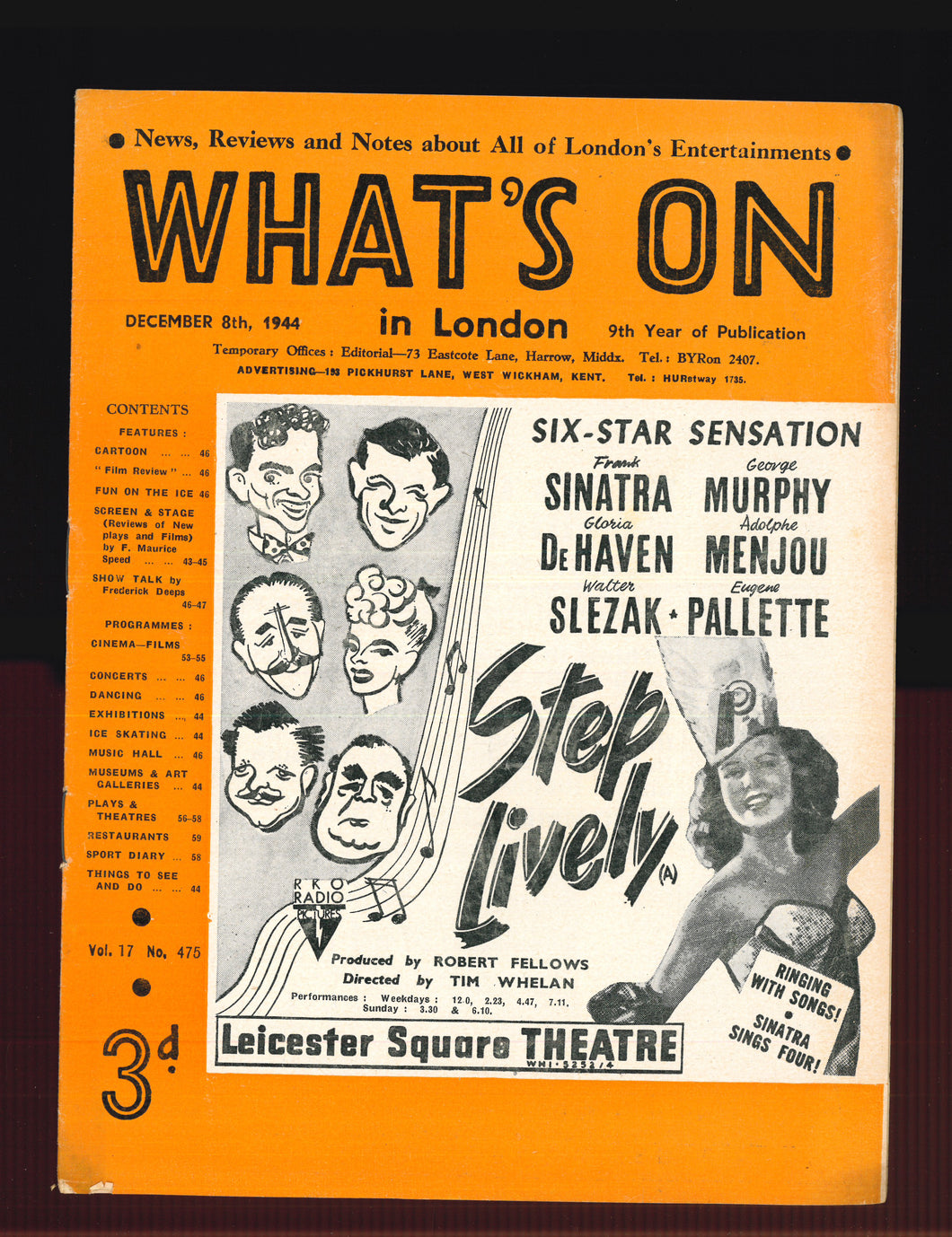 What's On No 475 Dec 8 1944