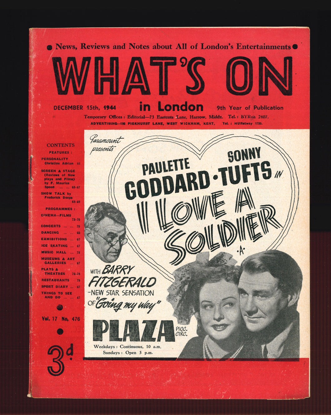 What's On No 476 Dec 15 1944