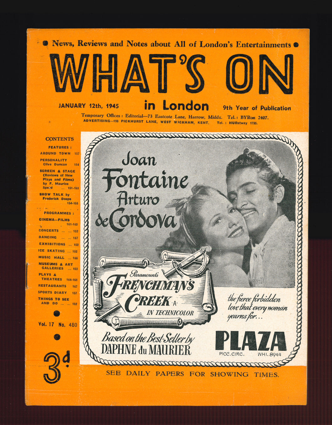 What's On No 480 Jan 12 1945