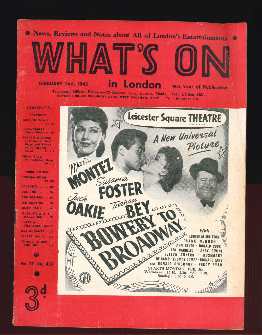 What's On No 483 Feb 2 1945