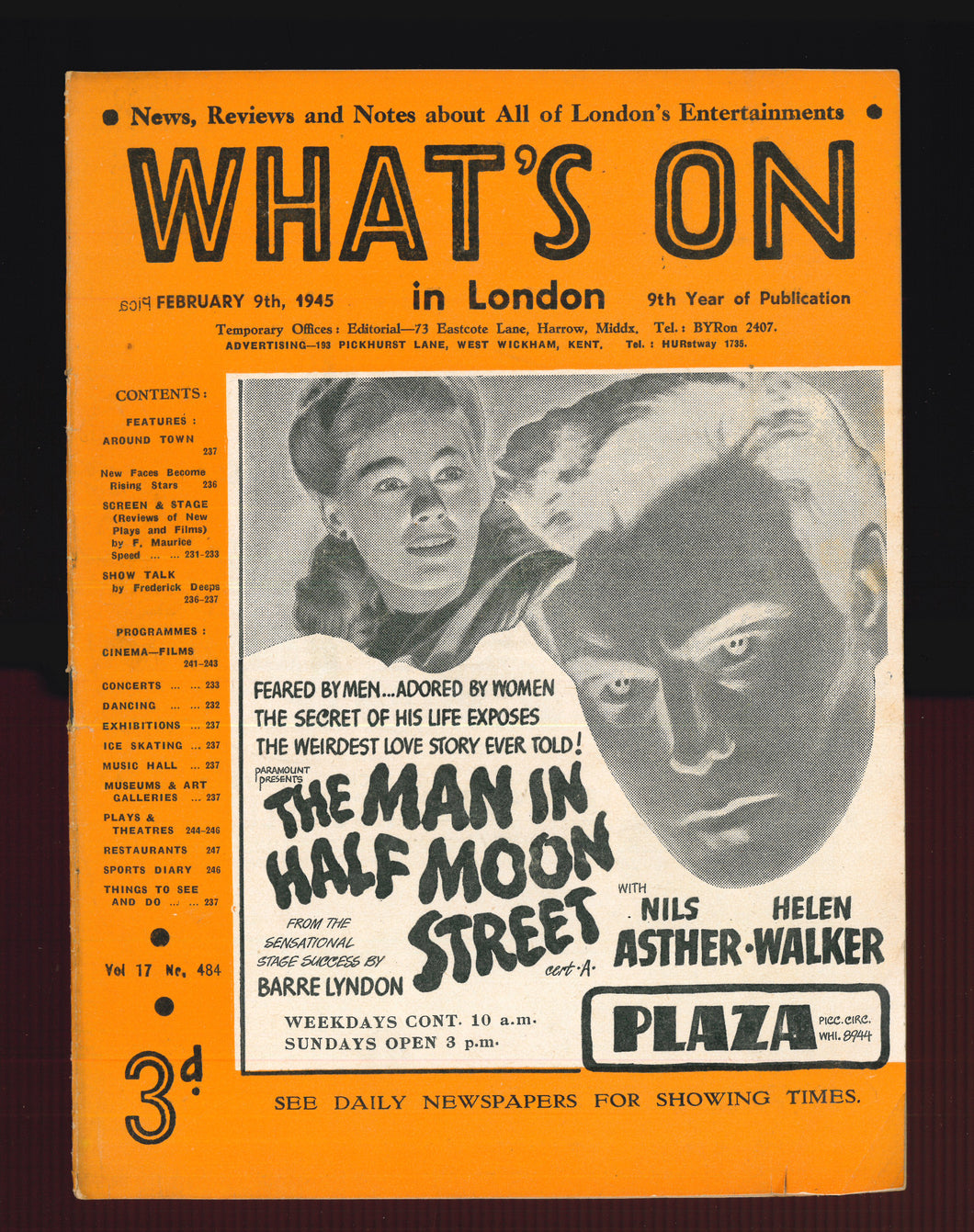 What's On No 484 Feb 9 1945