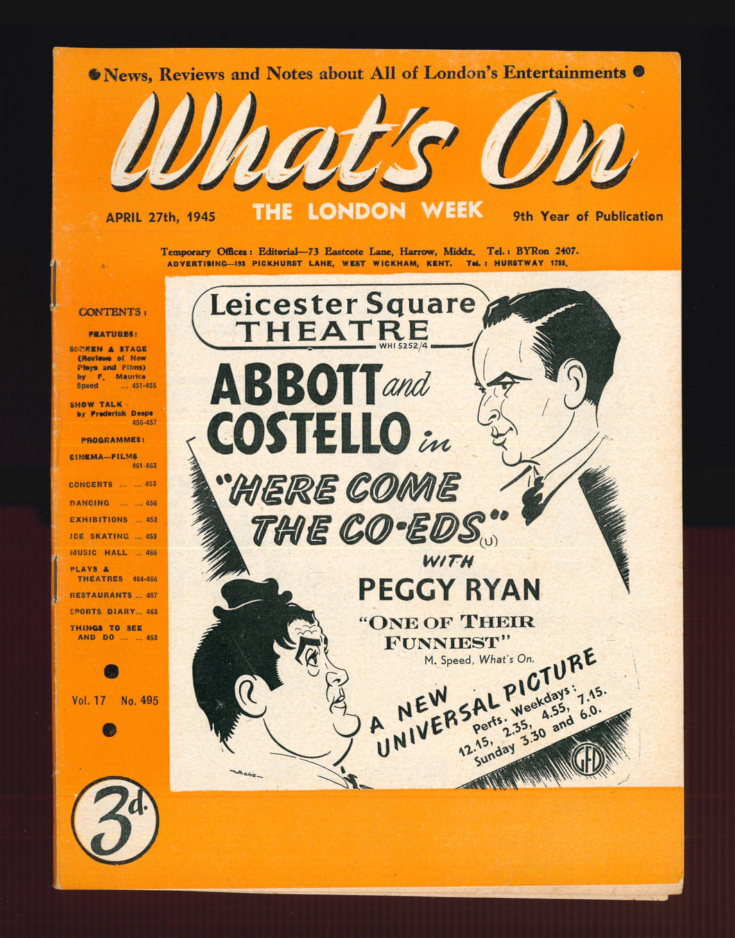 What's On No 495 April 27 1945