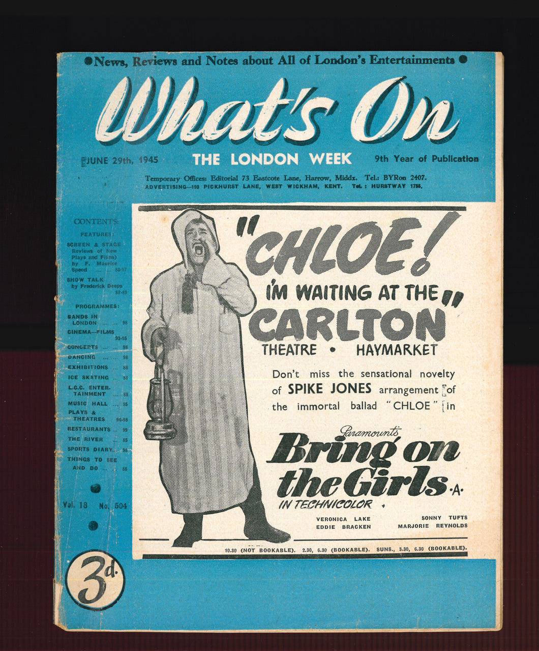 What's On No 504 June 29 1945