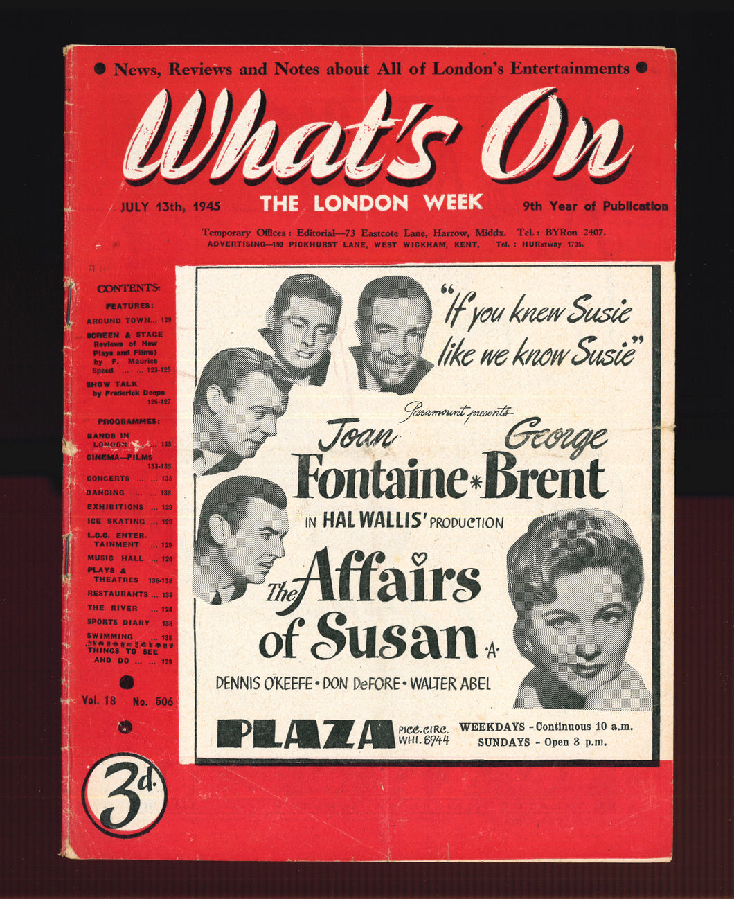 What's On No 506 July 13 1945