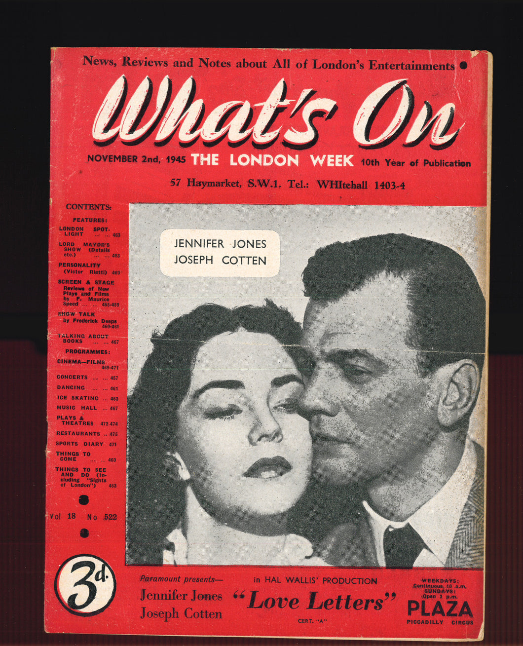 What's On No 522 Nov 2 1945