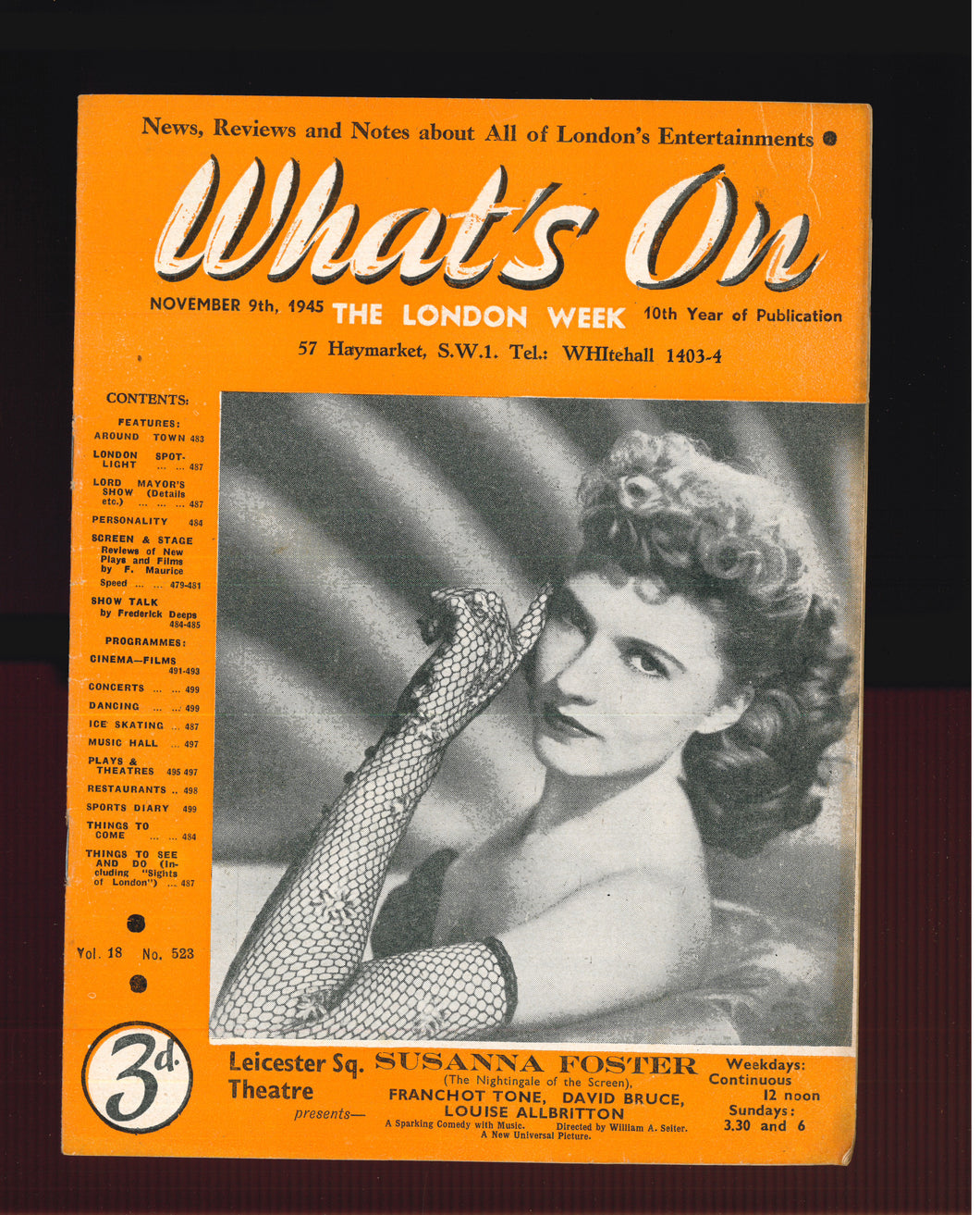 What's On No 523 Nov 9 1945