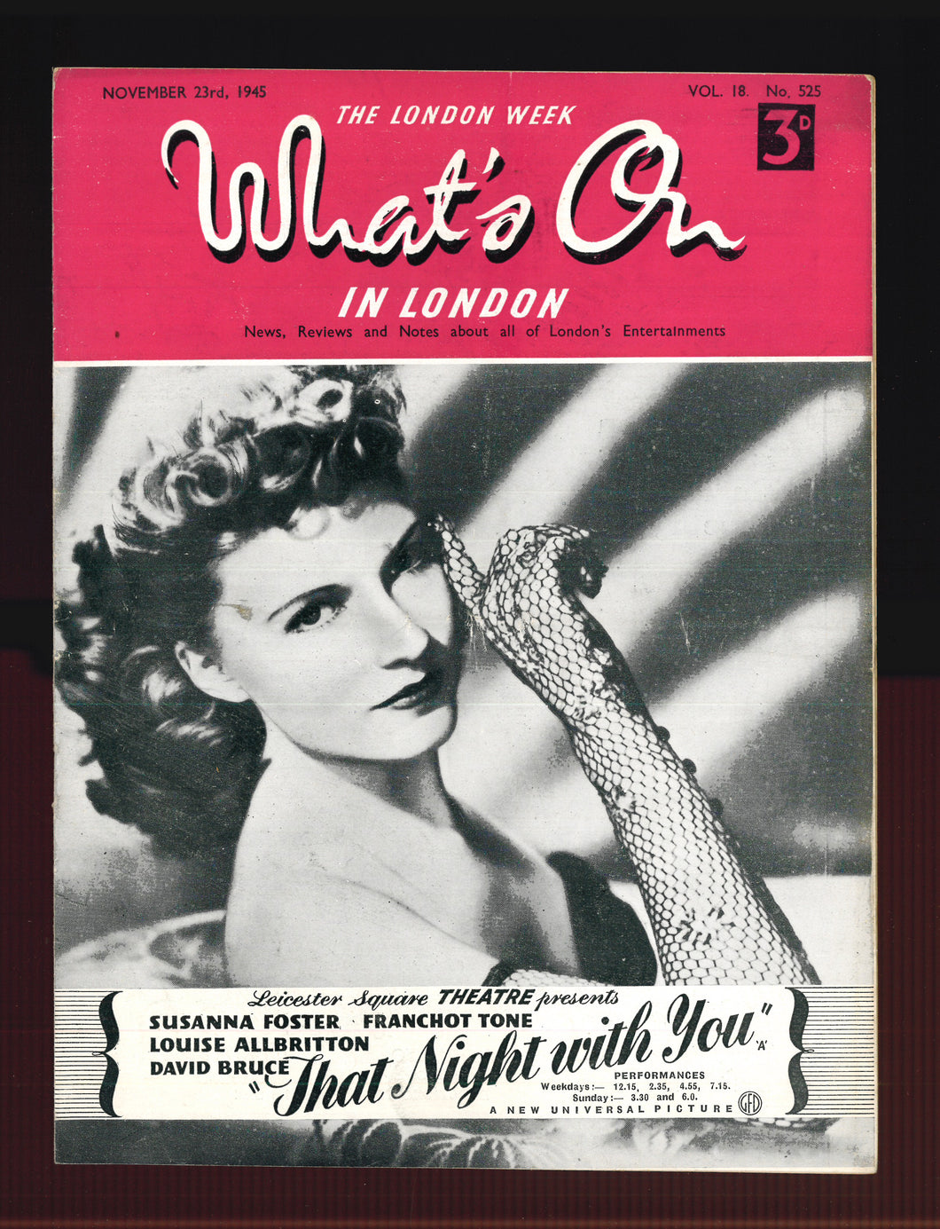 What's On No 525 Nov 23 1945