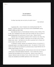 Load image into Gallery viewer, M. Butterfly, 1993 Press Kit
