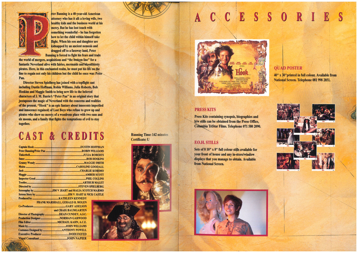 Hook, 1991 Press Kit – Vintage Magazine Company