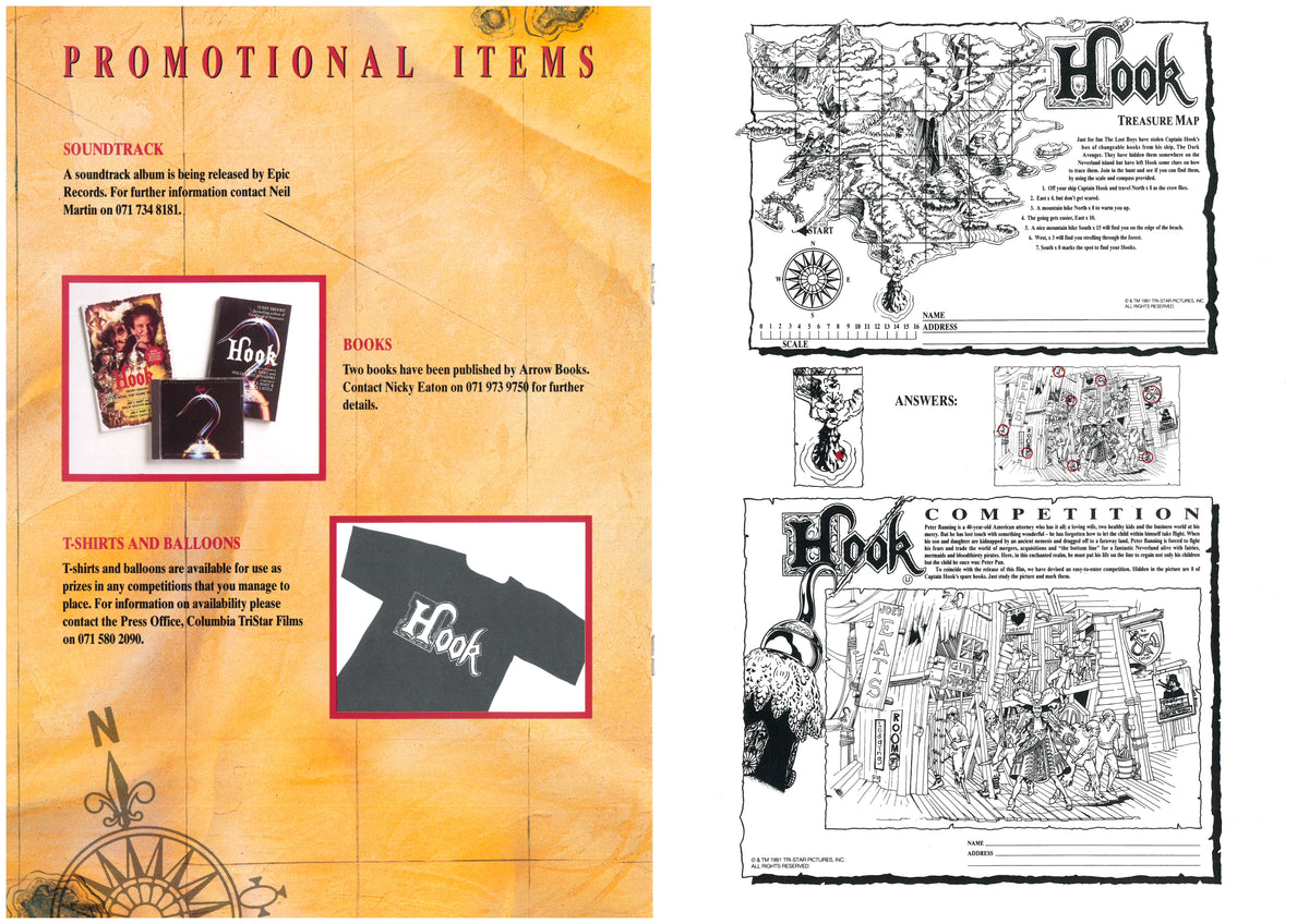 Hook, 1991 Press Kit (2) – Vintage Magazine Company