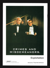 Load image into Gallery viewer, Crimes and Misdemeanors, 1989 Press Kit
