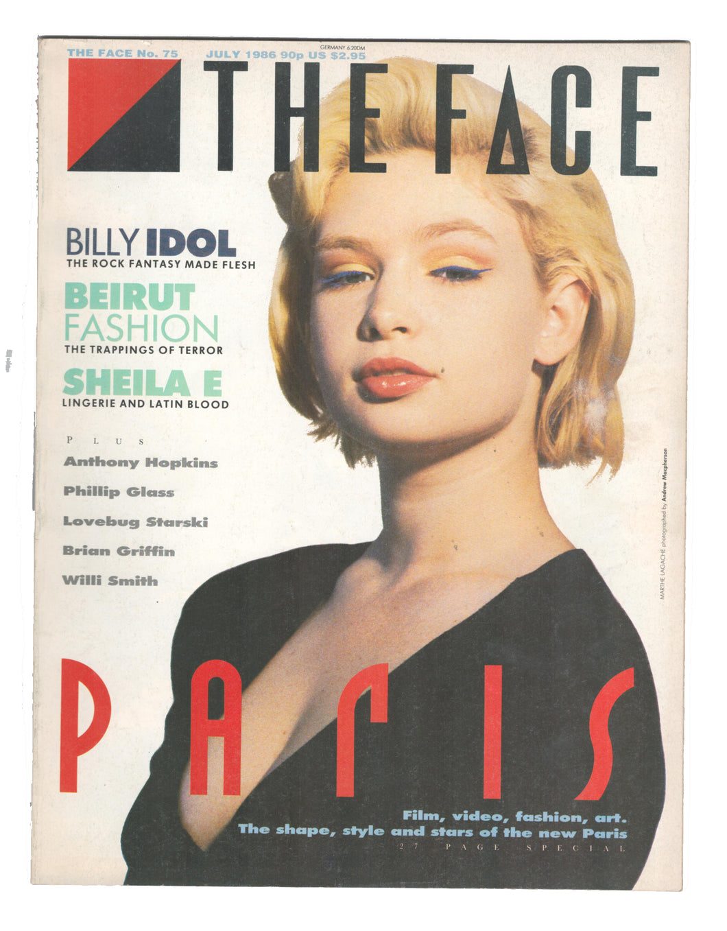 The Face No 75 July  1986