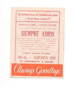 Always Goodbye, 1931
