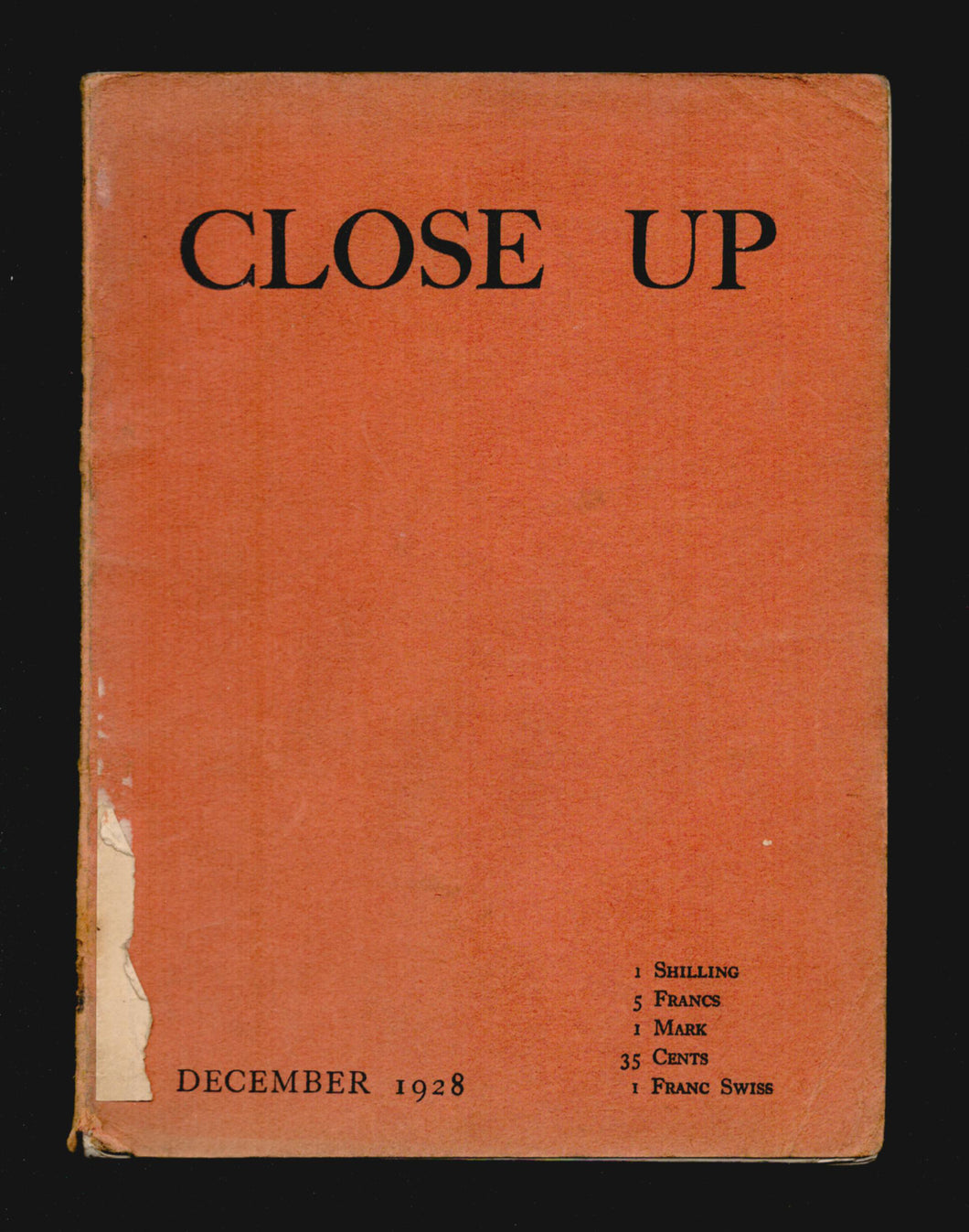 Close Up Vol 3 No 6 Dec 1928