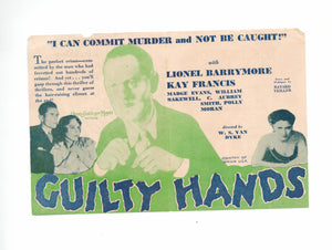 Guilty Hands, 1931