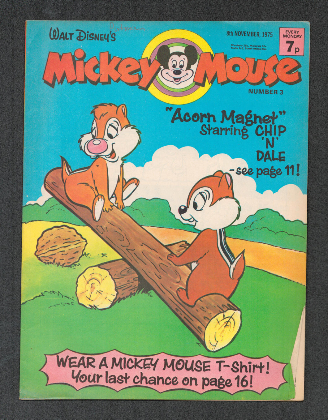 Mickey Mouse No 3 Nov 8 1975