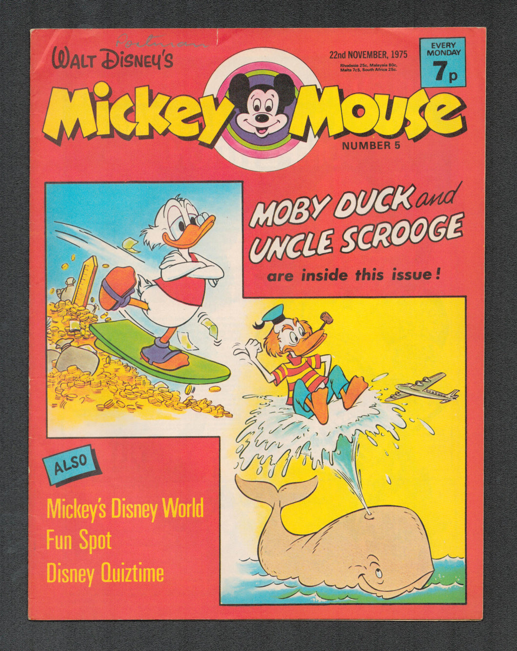 Mickey Mouse No 5 Nov 22 1975