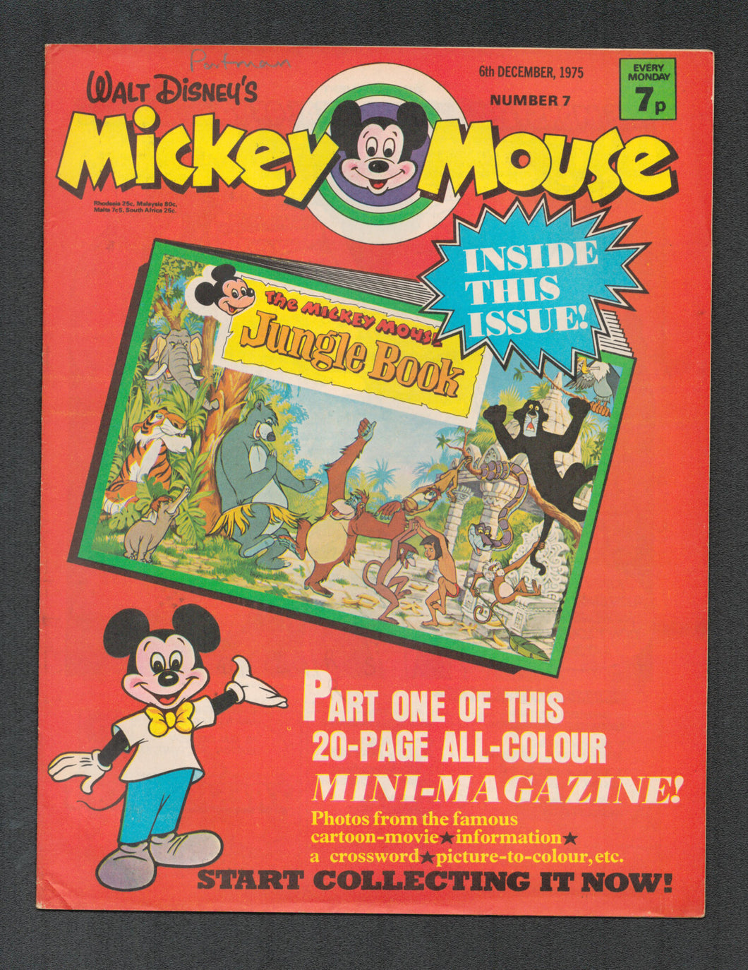 Mickey Mouse No 7 Dec 6 1975