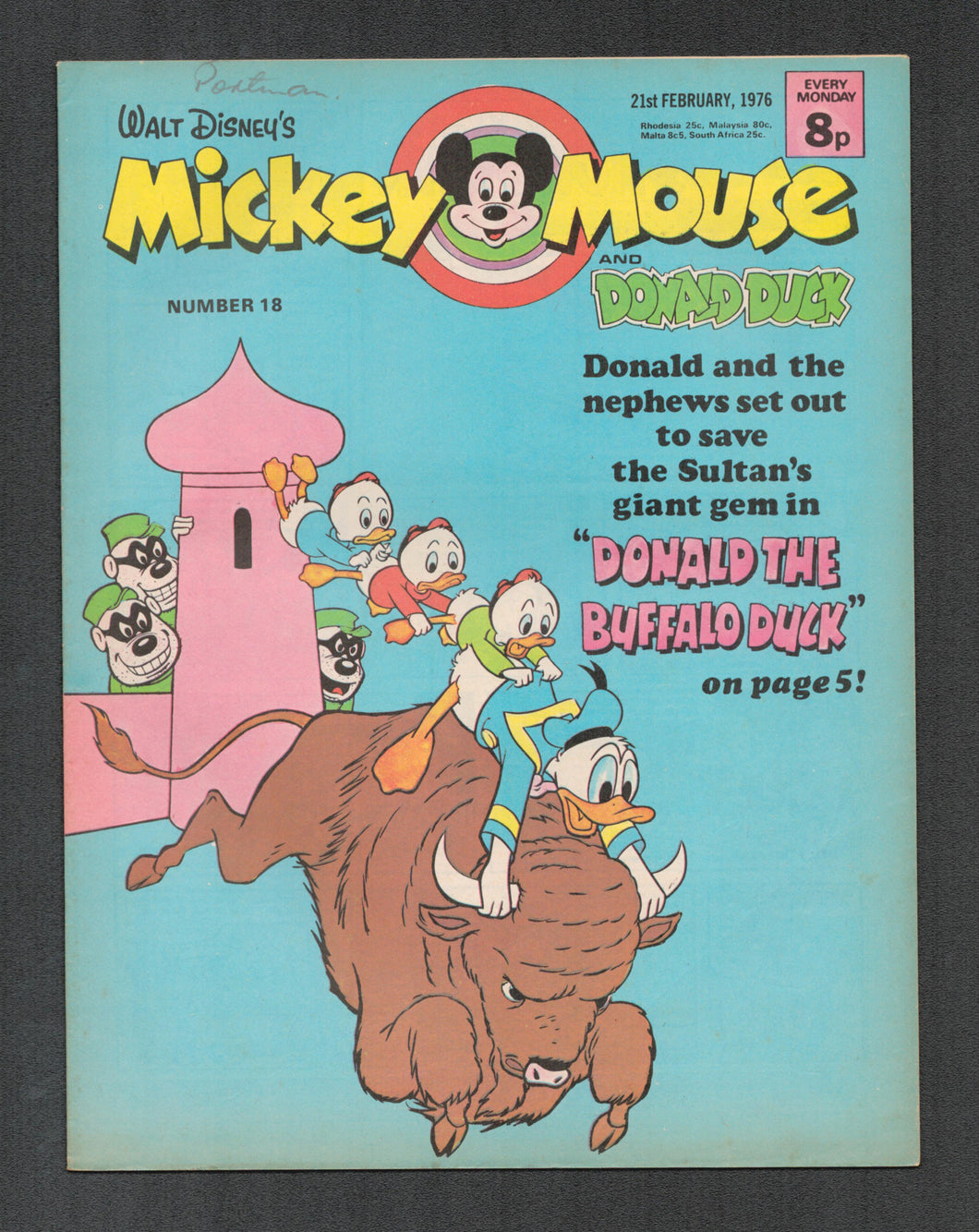 Mickey Mouse and Donald Duck No 18 Feb 21 1976
