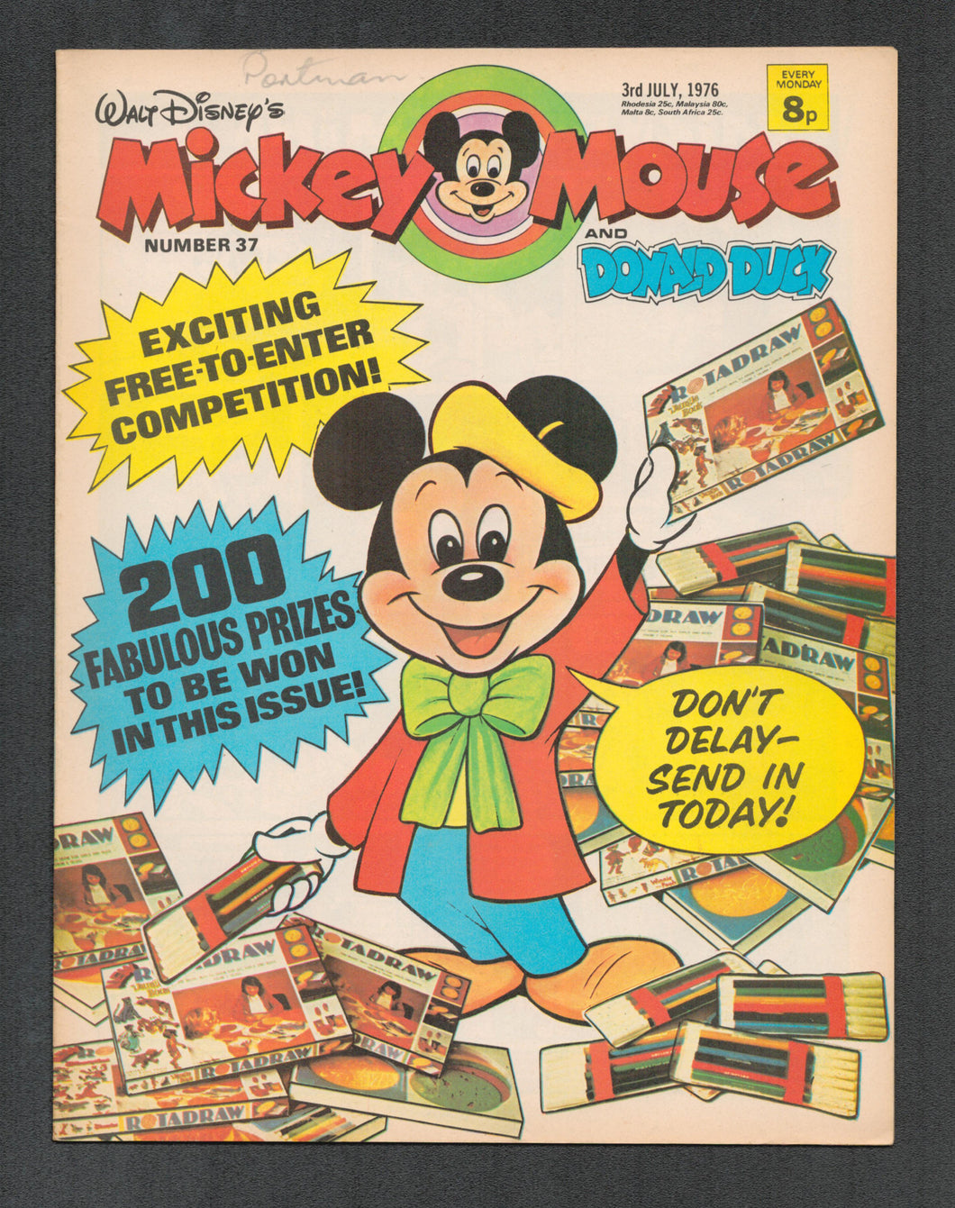 Mickey Mouse and Donald Duck No 37 July 3 1976