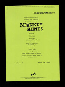 Monkey Shines, 1988