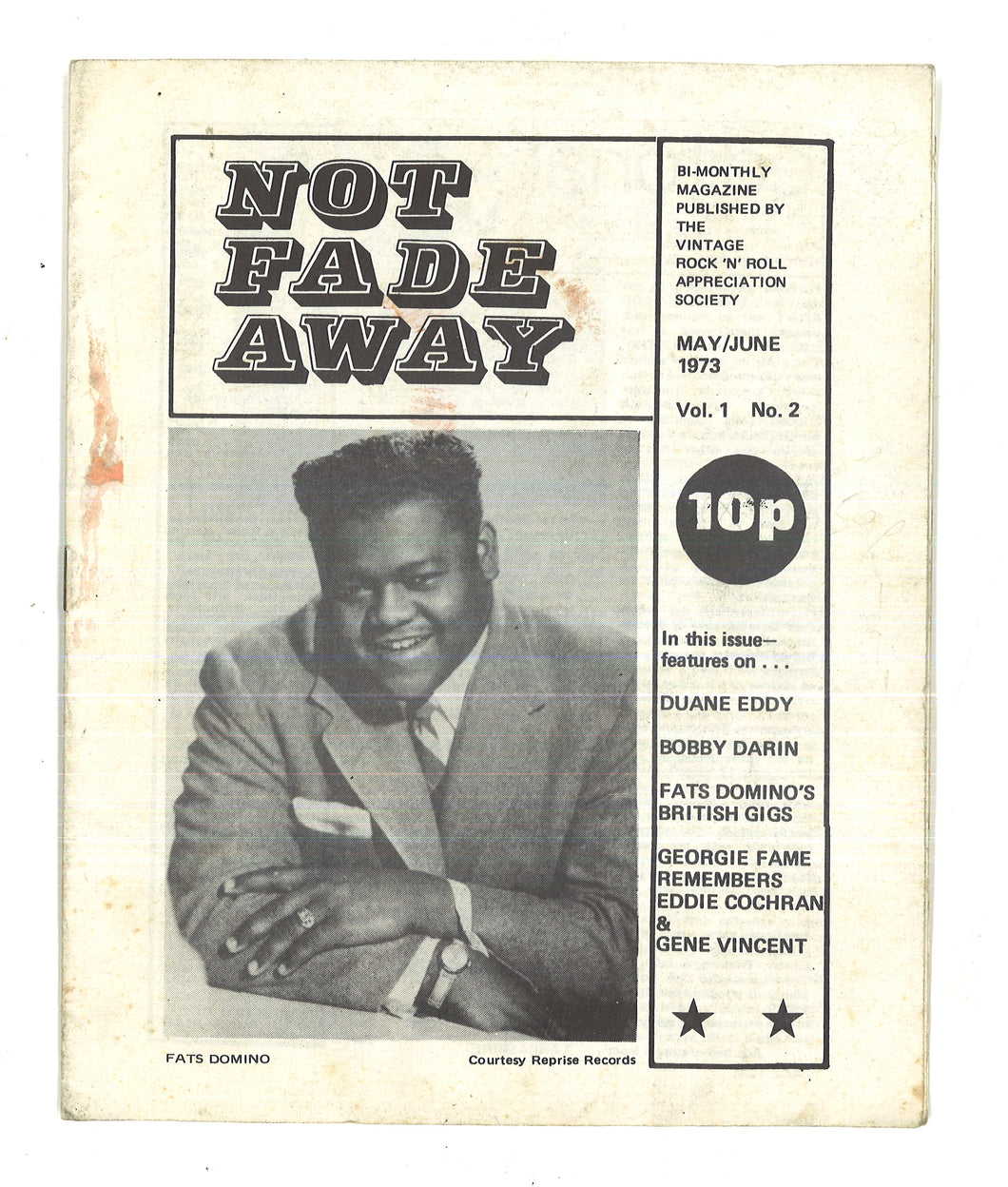 Not Fade Away Vol 1 No 2 May 1973