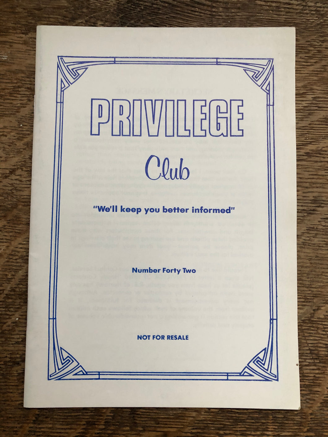Privilege Club No 42