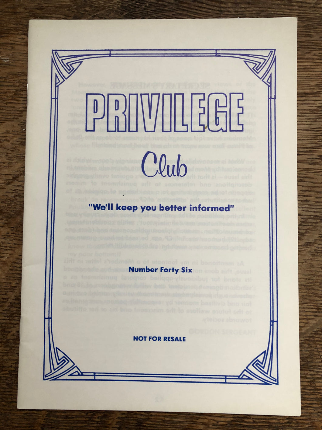 Privilege Club No 46
