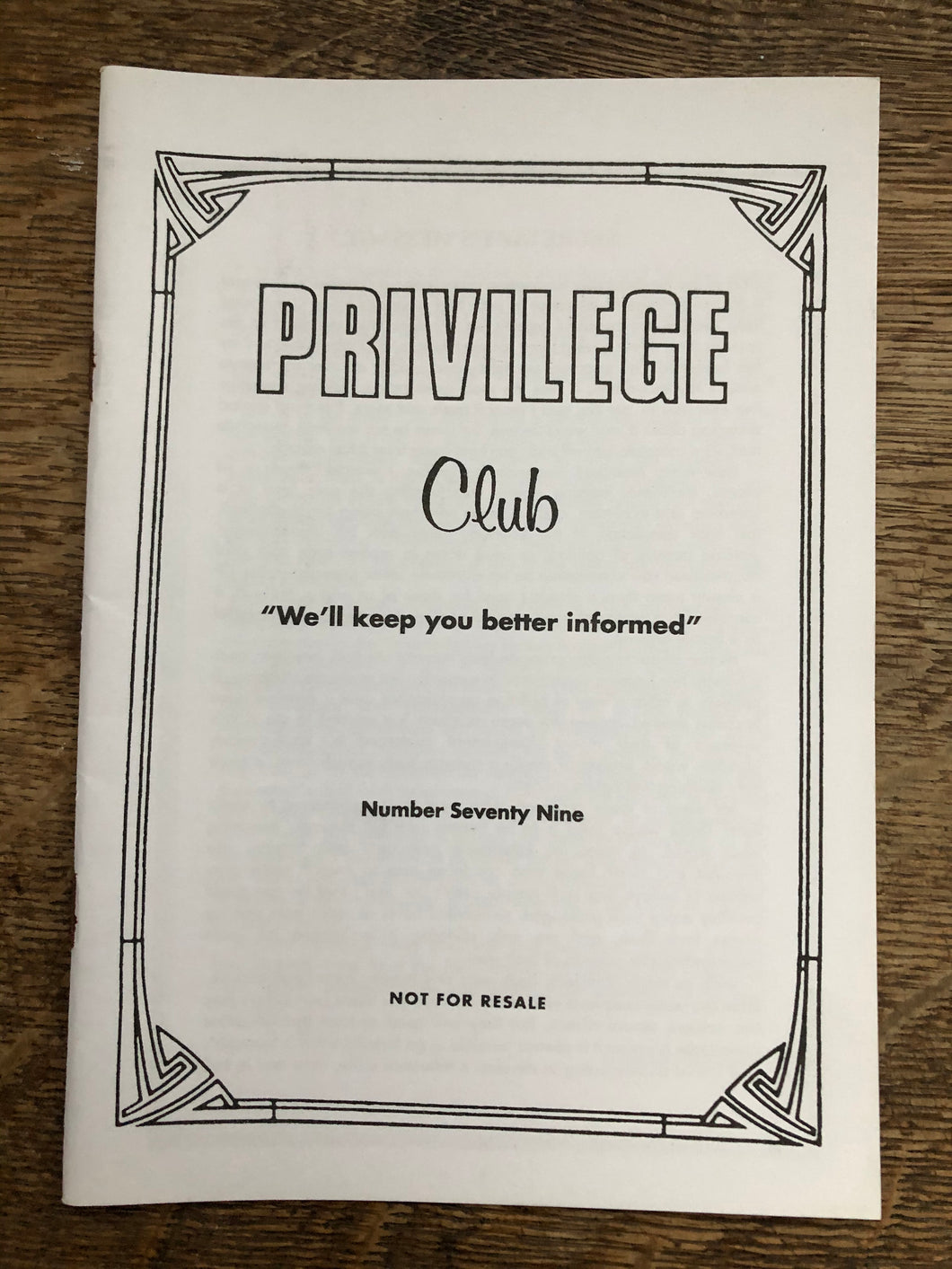 Privilege Club No 79