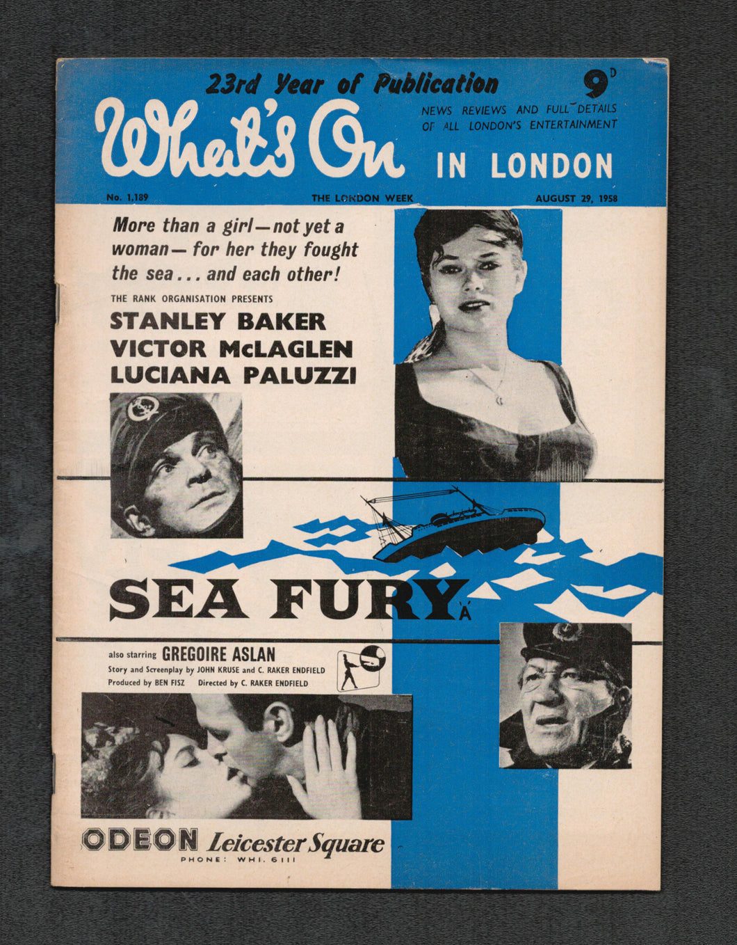 Whats On No 1189 Aug 29 1958
