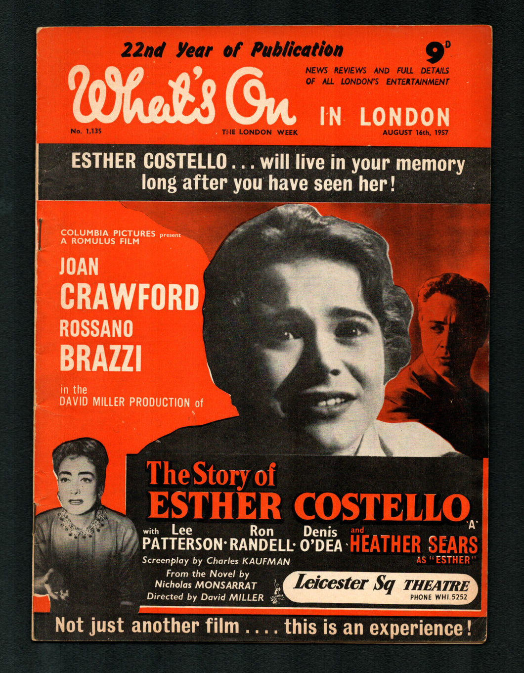 Whats On In London No 1135 Aug 16 1957 Vintage Magazine Company Whats on in london no 1135 aug 16 1957 vintage magazine company