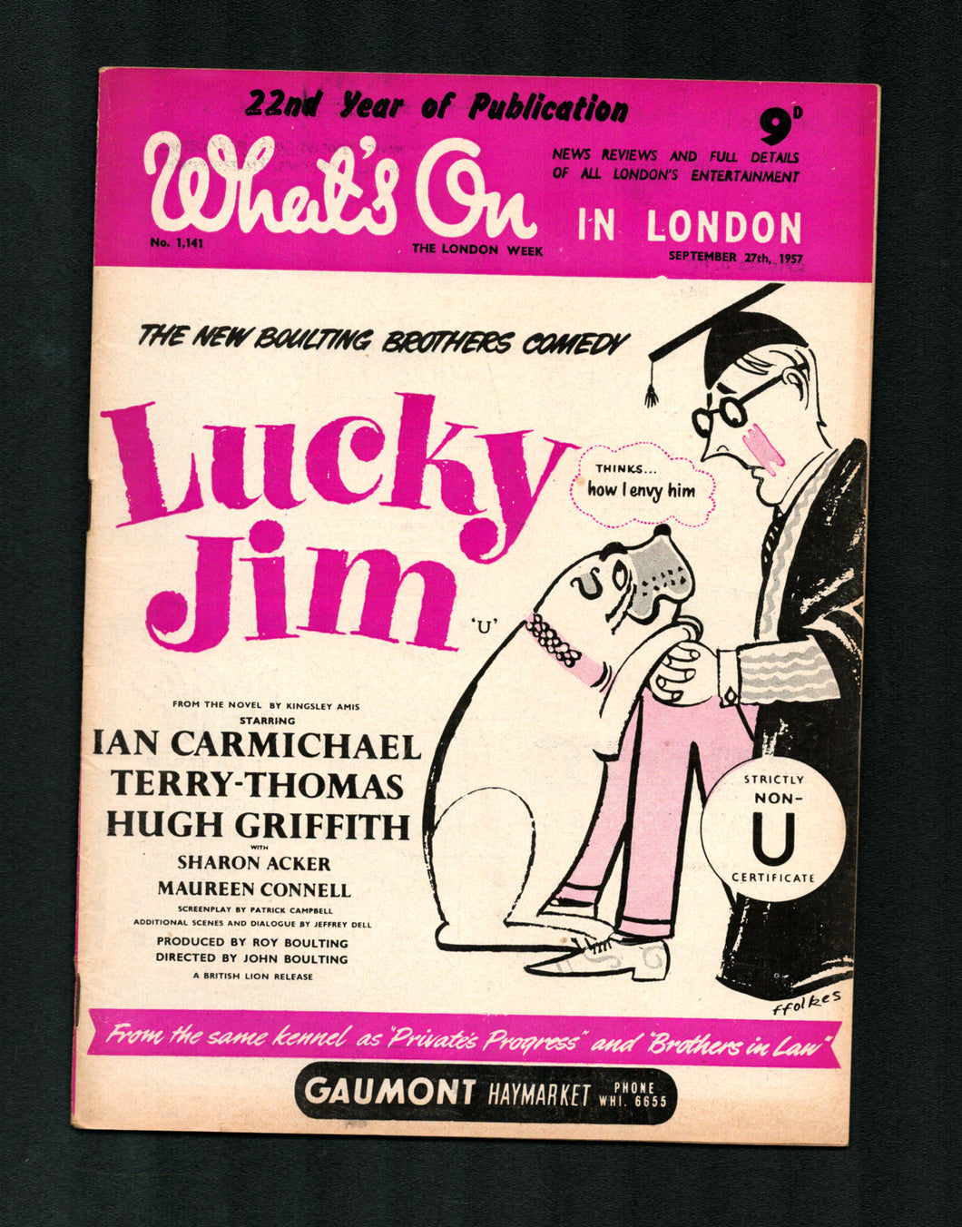 Whats On In London No 1141 Sept 27 1957 Vintage Magazine Company Whats on in london no 1141 sept 27 1957 vintage magazine company