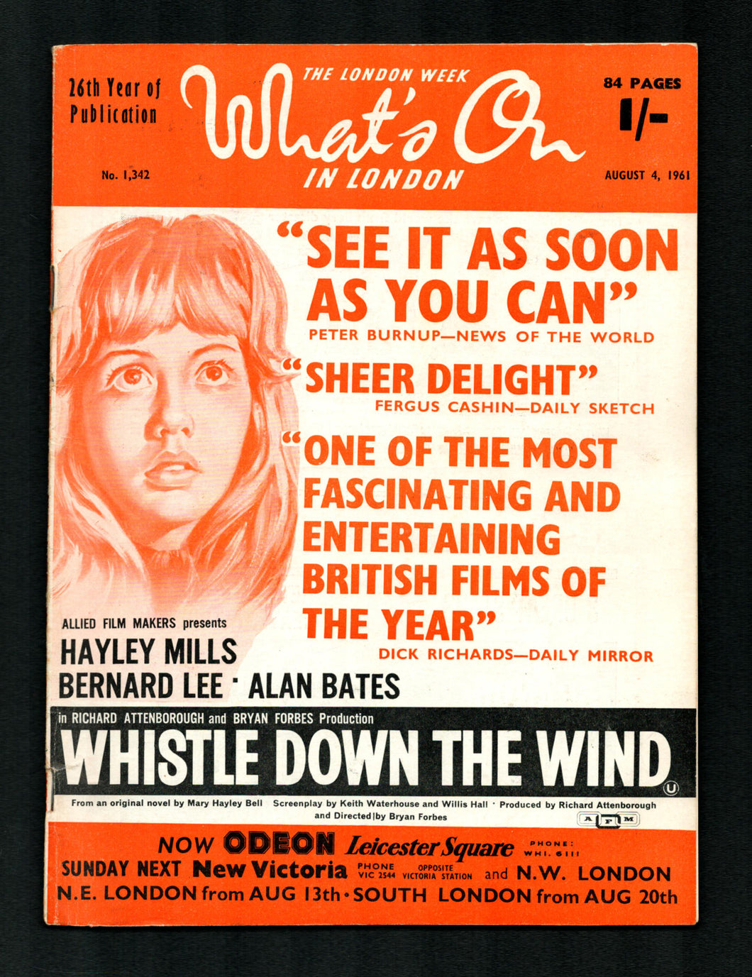 Whats on in London No 1342 Aug 4 1961