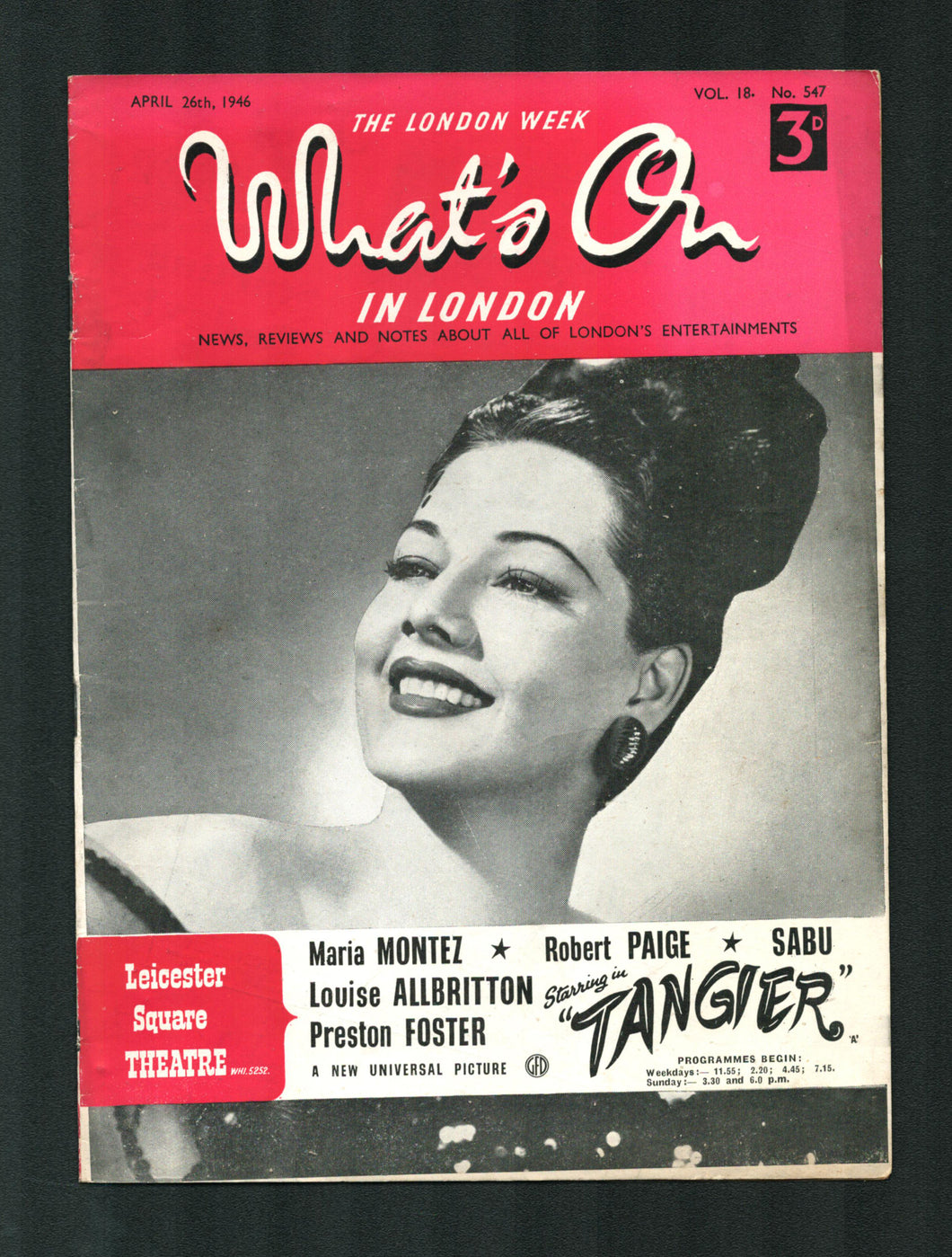 Whats on in London No 547 Apr 26 1946