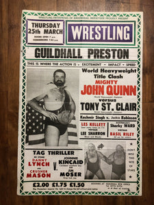 Wrestling Guildhall Preston March 25